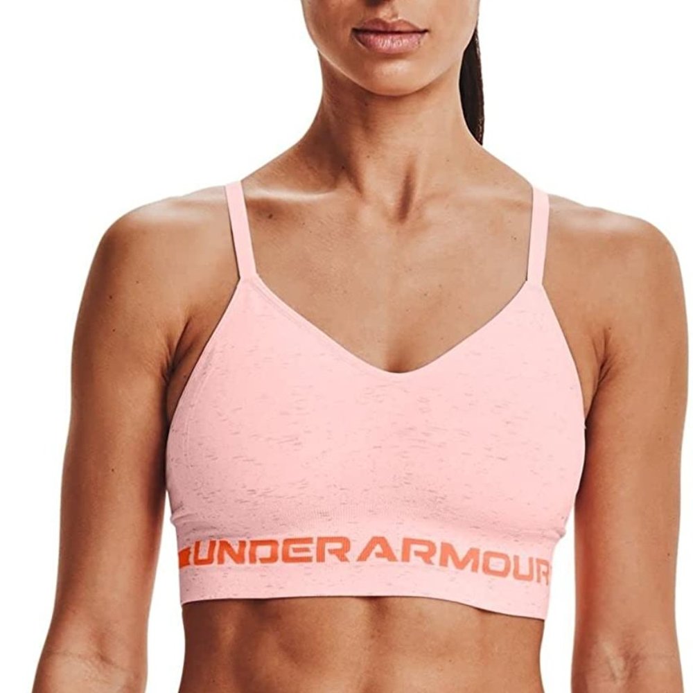 NWT Under Armour Women Infinity Low Impact Sports Bra Beta/Orange Sz XS $35 T064 - Picture 2 of 3